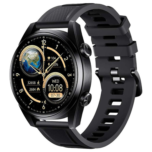 Porodo Nebula Smart Watch Black dial with Black Silicone Band