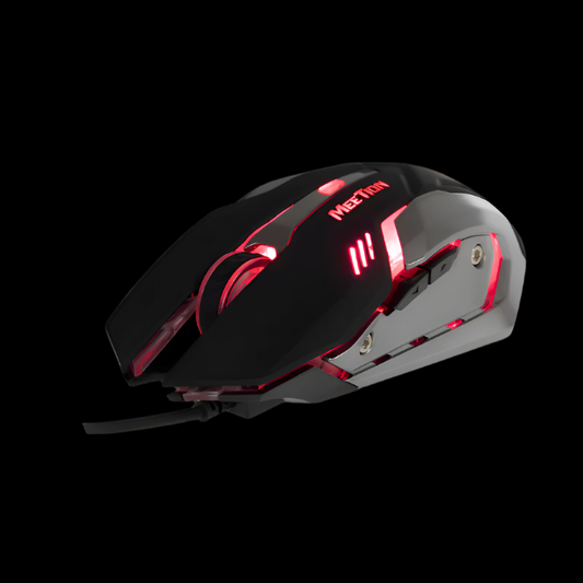 MEETION M915 Wired Optical Gaming PC Mouse With Backlit 2400dpi White/Black