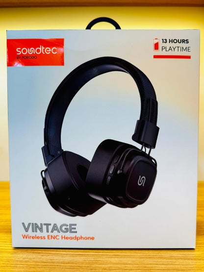 Porodo Soundtec Vintage Wireless ENC Headphone